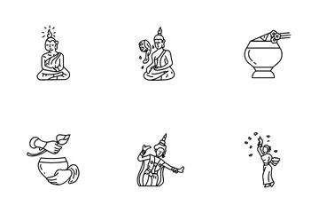 Cultura de Tailandia Paquete de Iconos