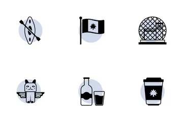 Cultura Tradicional Canadense Icon Pack