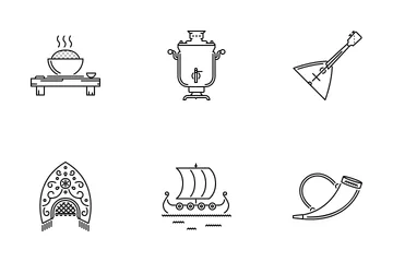 Culture Outline Icon Pack