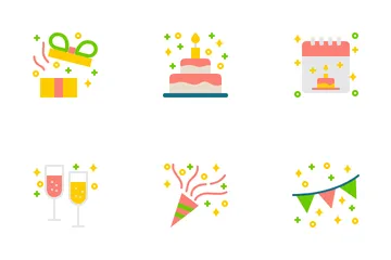 Cumpleaños y fiesta Paquete de Iconos