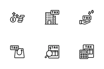 Impuestos y cumplimiento Paquete de Iconos