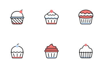 Cupcake und Dessert-Muffin Symbolpack