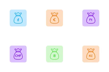 Currency #1 (Square Background) Icon Pack