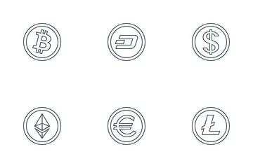 Currency And Cryptocurrency Icon Pack