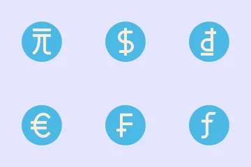 Currency Coin Solid Icon Pack