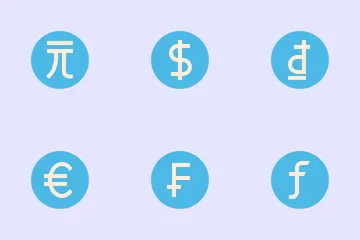Currency Coin Solid Icon Pack