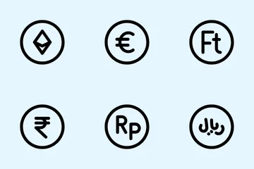 Currency Coins Bundle Icon Pack