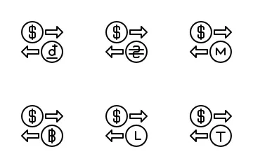 Currency Exchange Rates Icon Pack