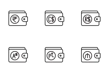 Currency Wallet Icon Pack