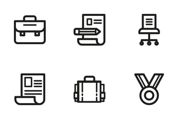 Lavoro e curriculum Icon Pack