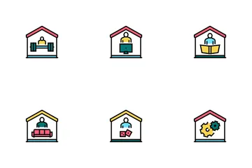 Curso de Treinamento em Casa Pacote de Ícones