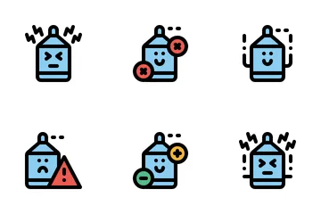 Cute Antiseptic Sanitizer Icon Pack