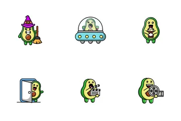 Cute Avocado Icon Pack