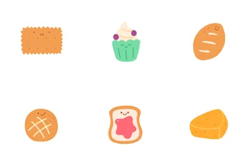 Cute Bakery And Dessert Icon Pack