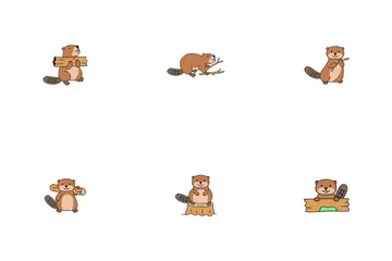 Cute Beavers Icon Pack