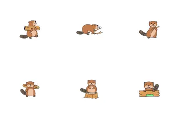 Cute Beavers Icon Pack