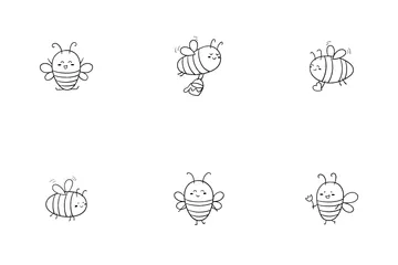 Cute Bees Icon Pack
