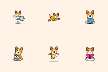 Cute Corgi Dog Icon Pack