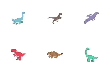 Cute Dinosaurs Icon Pack