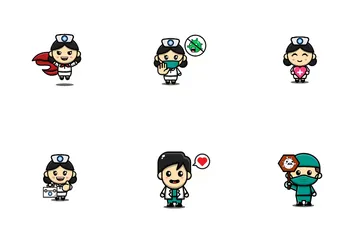 Cute Doctor Icon Pack