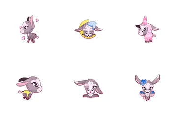 Cute Donkey Icon Pack