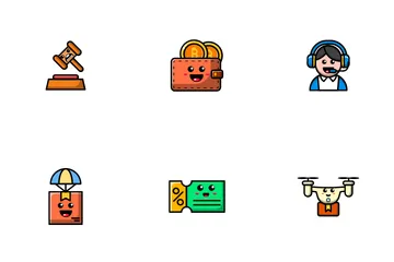 Cute Ecommerce Icon Pack