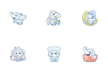 Cute Elephants Icon Pack