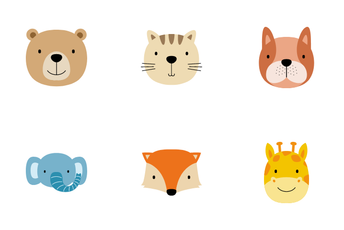 Cute Face Animals Icon Pack