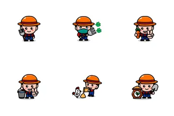 Cute Farmer Icon Pack