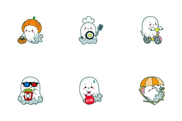 Cute Ghost Activities Icon Pack