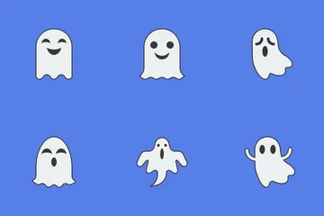Cute Ghost For Halloween Icon Pack