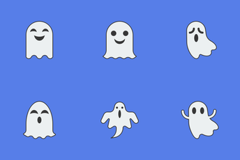 Cute Ghost For Halloween Icon Pack