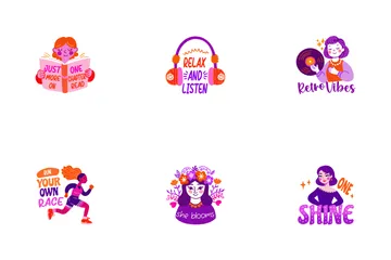 Cute Girly Stickers Icon Pack