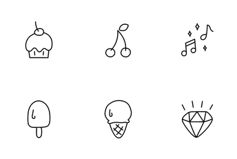 Cute Greeting Card Elements Icon Pack