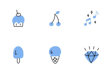 Cute Greeting Card Elements Icon Pack