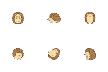 Cute Hedgehog Icon Pack