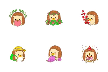 Cute Hedgehog Icon Pack