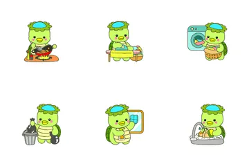 Cute Kappa Activities Icon Pack
