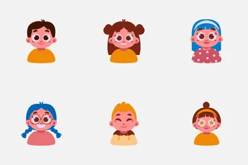 Cute Kids Character Icon Pack