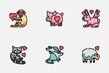 Cute Lovely Pet Animal Icon Pack