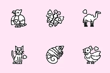 Cute Lovely Pet Animals Icon Pack