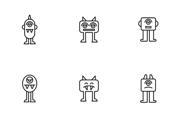 Cute Monster Character Icon Pack