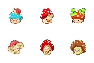 Cute Mushroom Icon Pack