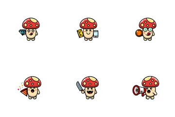 Cute Mushroom Icon Pack