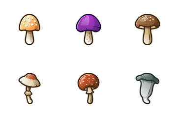 Cute Mushroom Stickers Icon Pack