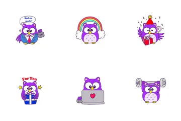 Cute Owl Icon Pack