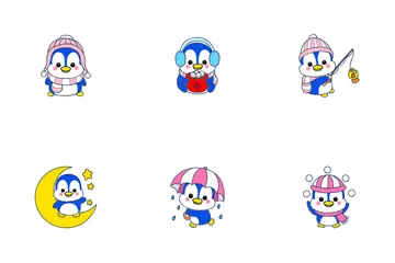 Cute Penguin Icon Pack