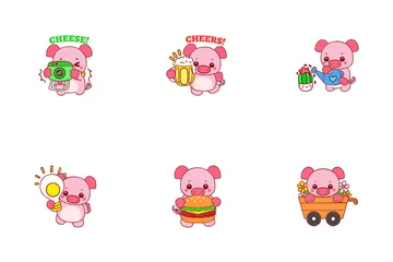 Cute Pig Icon Pack