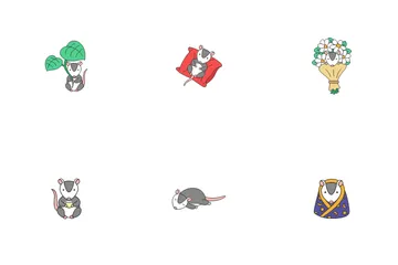 Cute Possum Icon Pack