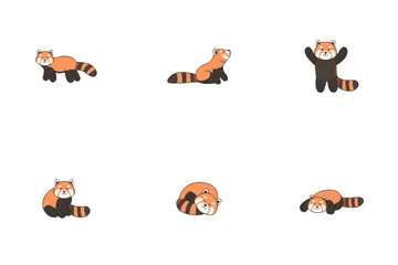 Cute Red Panda Icon Pack